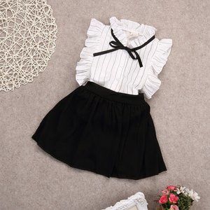 Toddler Girls Ruffle Sleeveless Summer Outfit